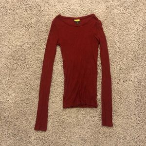 Rustic red long sleeve shirt